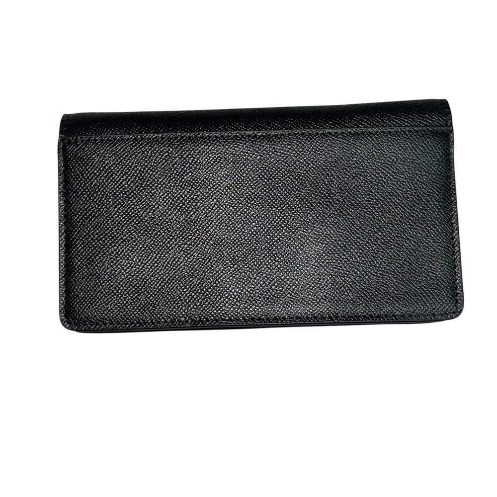 Kurt Geiger Black Leather Crossbody with Gold Logo Plate and Gold Chain NWT - Picture 2 of 5